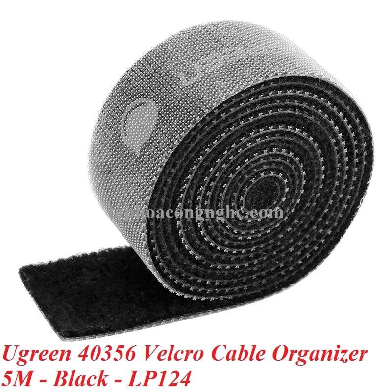 Ugreen 40356 5M Black Velcro Cable Organizer Black LP124 30040356